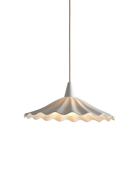 Ceramic Lotus Leaf Pendant Light