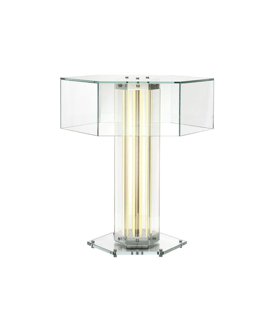 Hexagonal Glass Table Lamp