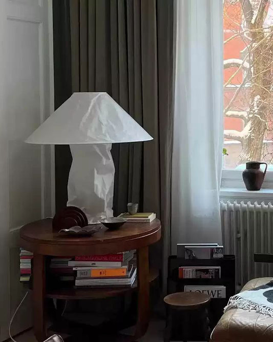 Pleated Geometric Table Lamp