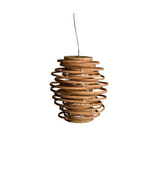 Spiral Rattan Pendant Light