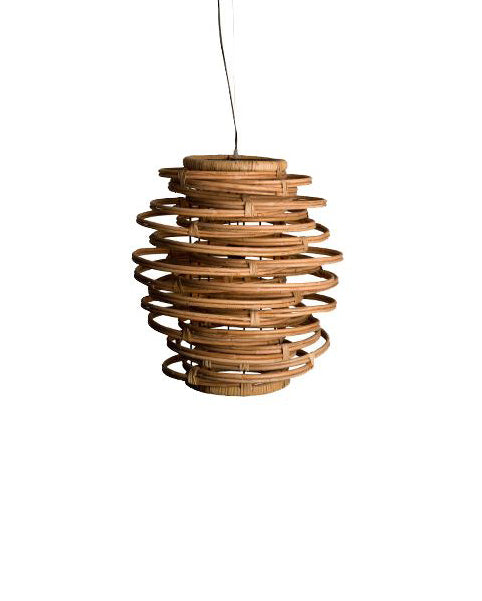 Spiral Rattan Pendant Light