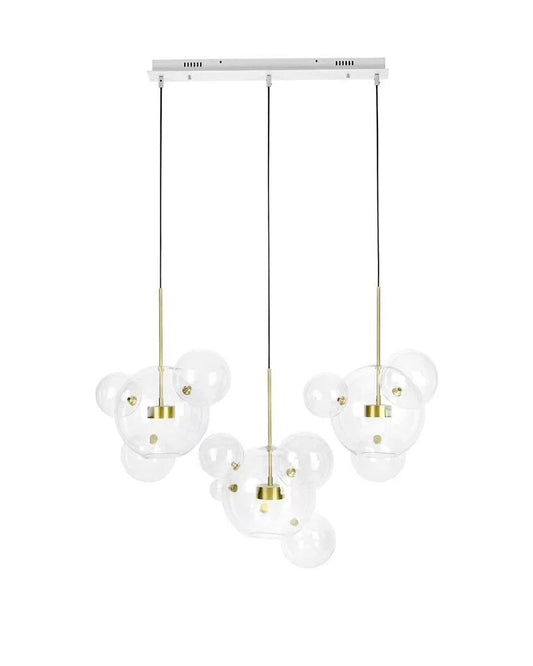 Soap Bubble Clear Glass Linear Chandelier