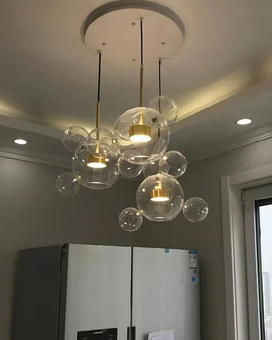 Soap Bubbles Clear Glass Circular Chandelier