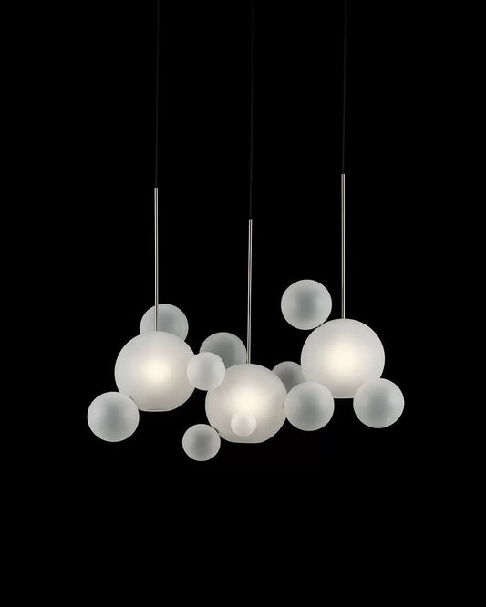 Soap Bubble Frosted Glass Linear Chandelier