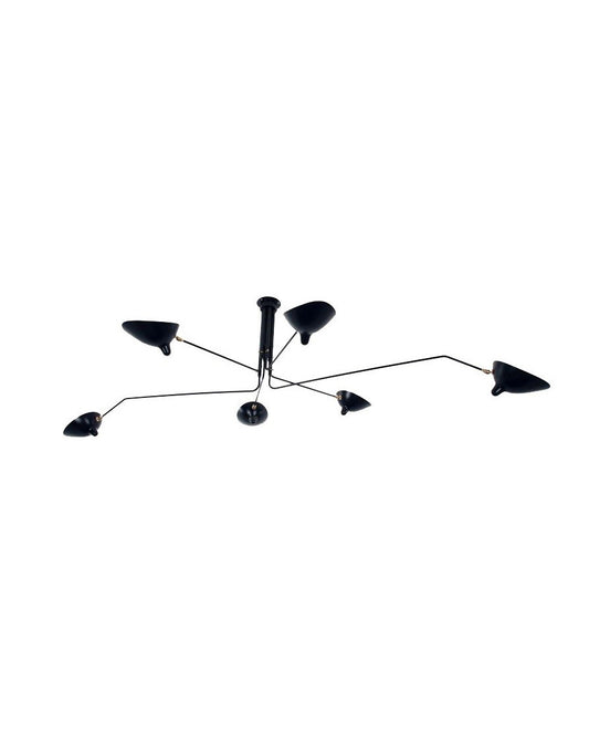 Serge Mouille Ceiling Light - 6 pivoting arms