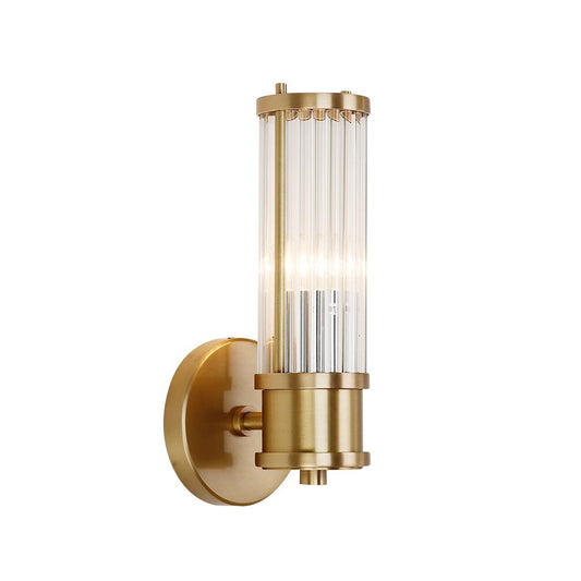 Brass Crystal Wall Light-Single Head