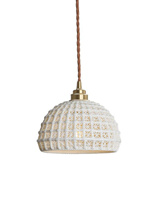 Ceramic Basket Pendant Light