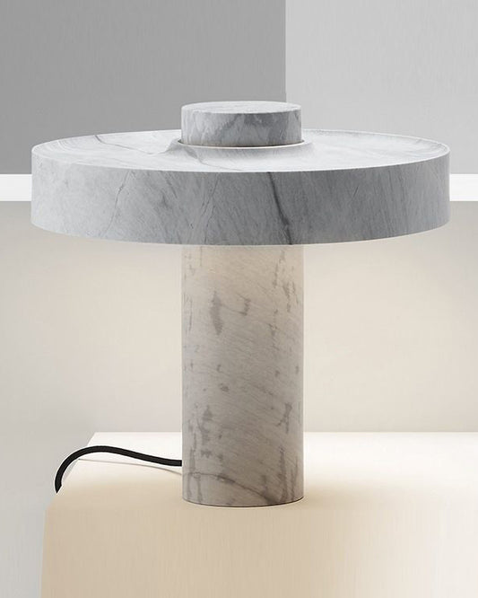 Cylindrical Marble Table Lamp