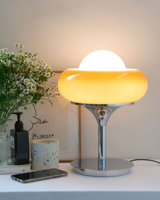 Egg Tart Glass Pendant Light