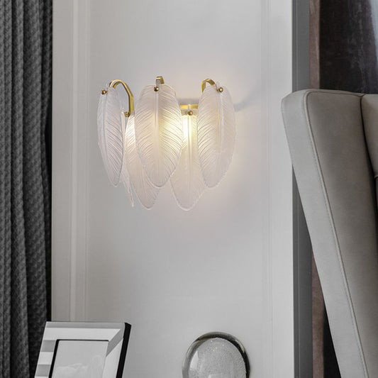 Feather Glass Wall Sconce