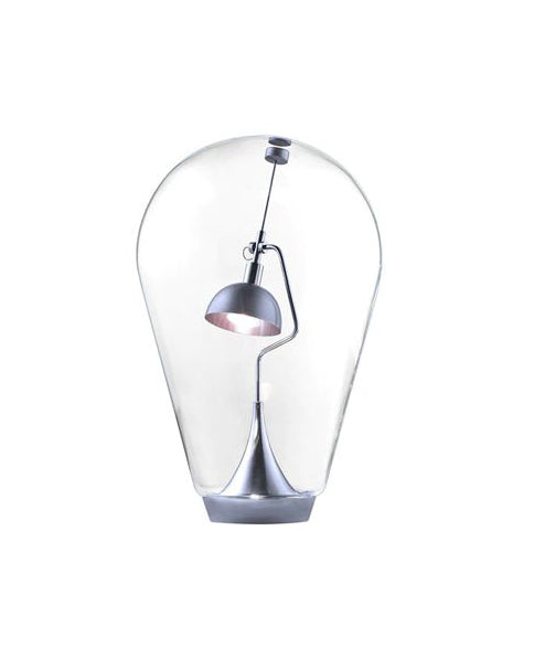 Hand-Cranked Glass Table Lamp