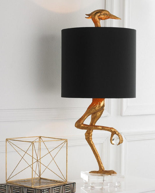 Ostrich Crystal Table Lamp