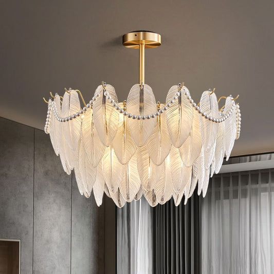 Pearl Feather Pendant Light