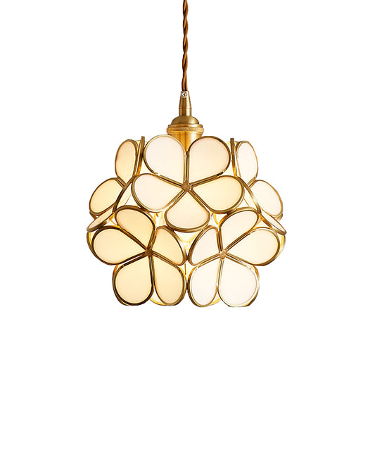 Petals Glass Pendant Light - Milk White