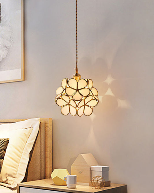 Petals Glass Pendant Light - Milk White