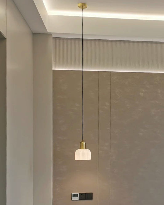 Pleated Glass Pendant Light