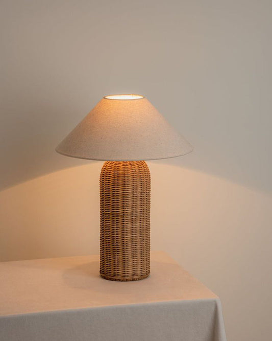 Rattan Weaving Table Lamp - A