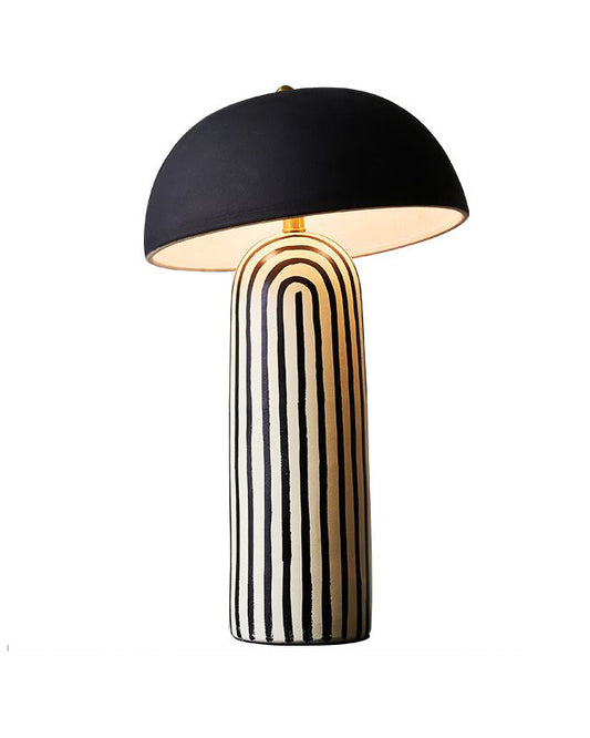 Striped Mushroom Table Lamp