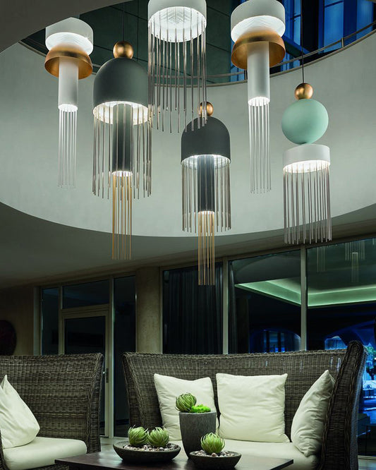 Tassels Glass Pendant Light-A