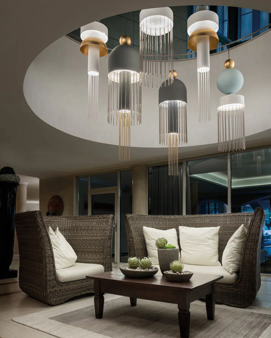 Tassels Glass Pendant Light-C