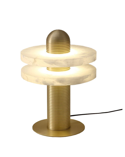 Threaded Marble Table Lamp 2 Layers