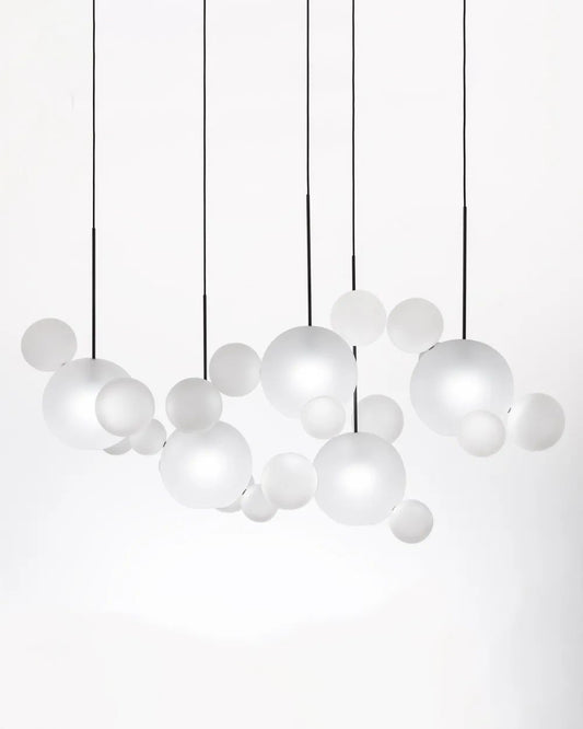 Soap Bubbles Frosted Glass Circular Chandelier