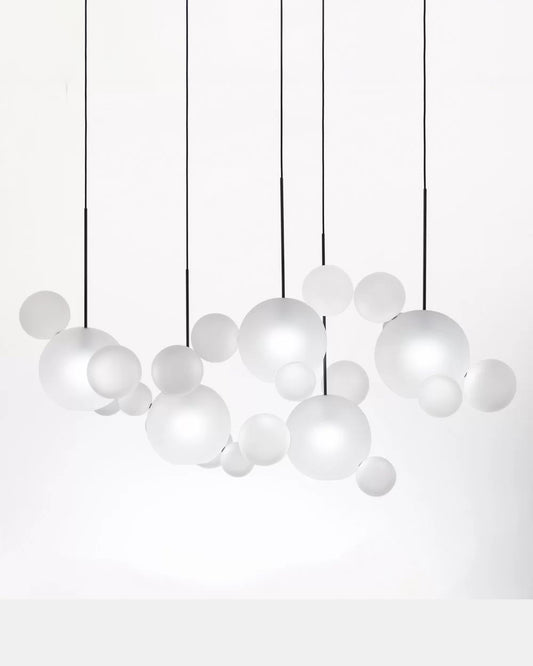 Soap Bubble Frosted Glass Linear Chandelier