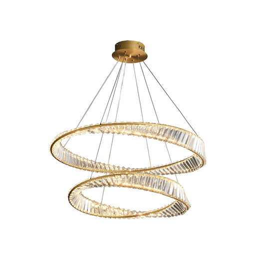 Bele Crystal Pendant Light-2 layers