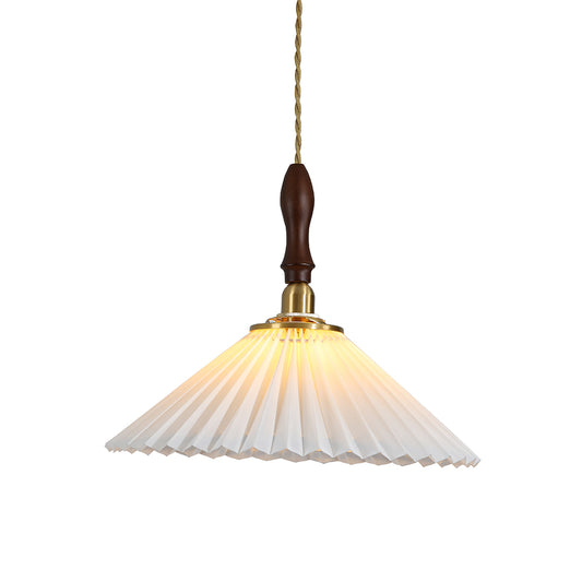 Pleated Cloth Pendant Light