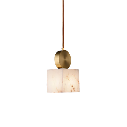 Brass Alabaster Pendant-A