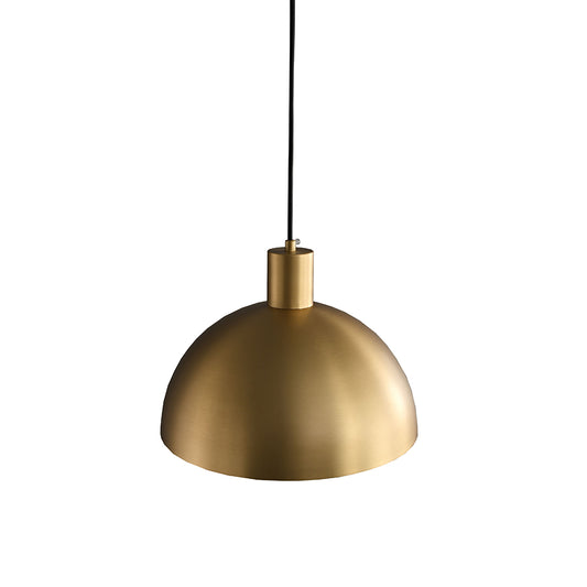 Brass Semicircle Pendant Light