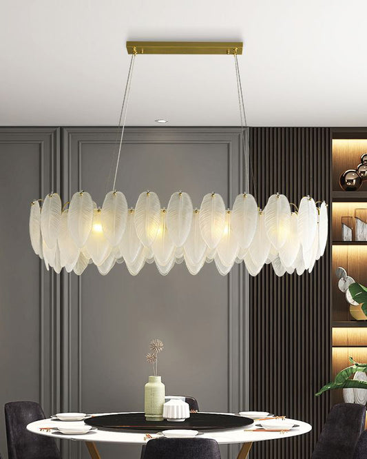 Feather Glass Pendant Light-B