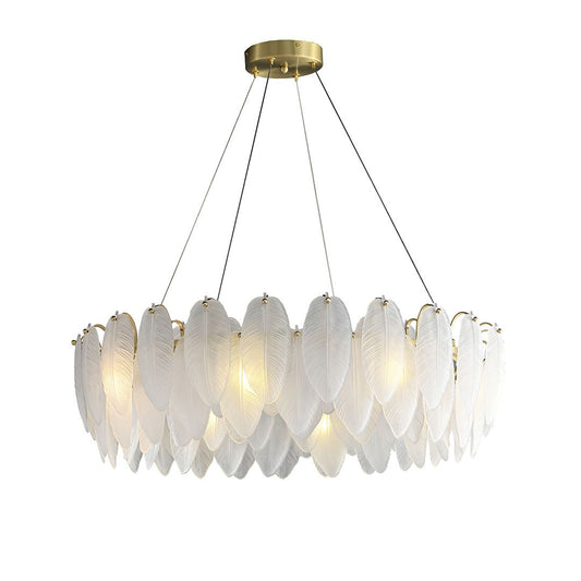 Feather Glass Pendant Light-A