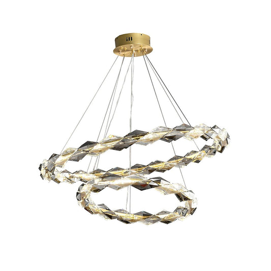 GIDE Crystal Pendant Light-2 layers