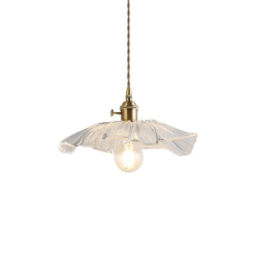 Lotus Leaf Glass Pendant Light