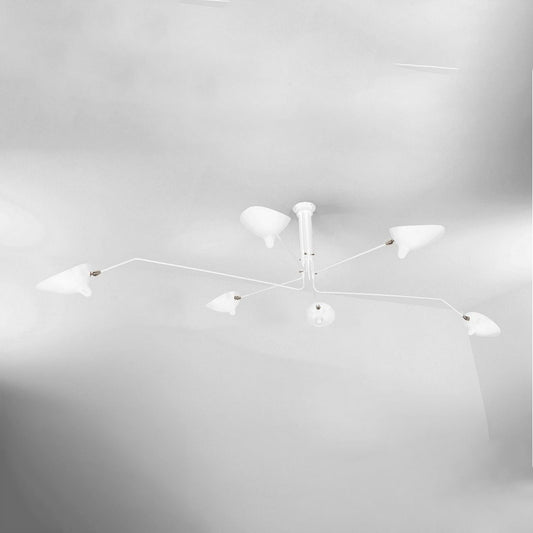 Serge Mouille Ceiling Light - 6 pivoting arms