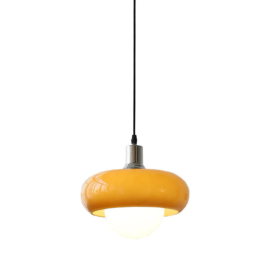 Egg Tart Glass Pendant Light